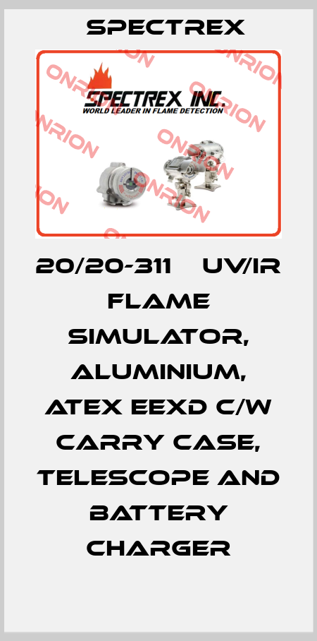 20/20-311    UV/IR flame simulator, aluminium, ATEX Eexd c/w carry case, telescope and battery charger Spectrex