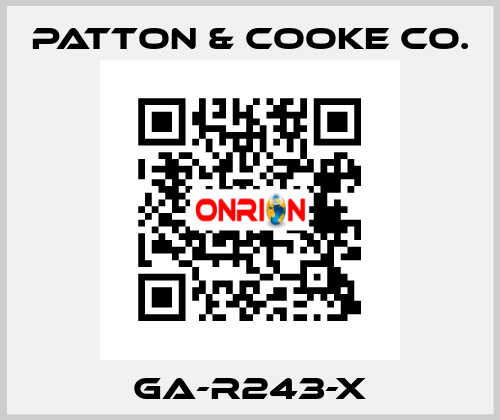 GA-R243-X Patton & Cooke Co.