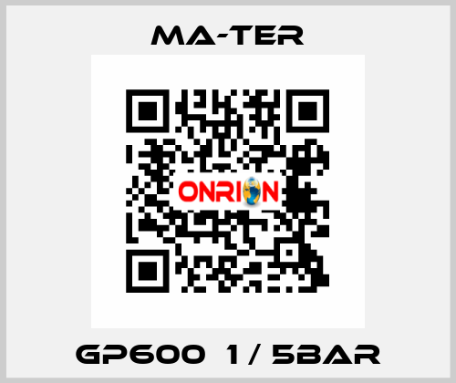 GP600  1 / 5bar MA-TER