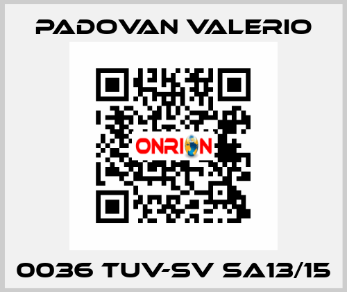 0036 TUV-SV SA13/15 PADOVAN VALERIO