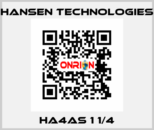 HA4AS 1 1/4 HANSEN TECHNOLOGIES