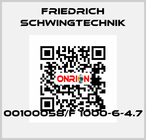 00100058/F 1000-6-4.7 Friedrich Schwingtechnik