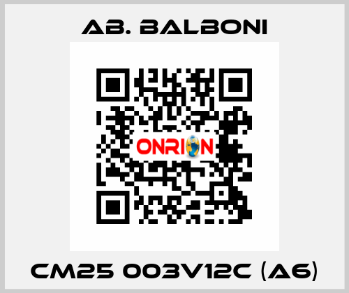 CM25 003V12c (A6) AB. BALBONI