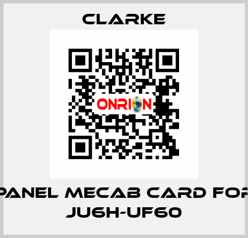panel mecab card for JU6H-UF60 Clarke