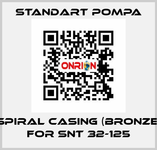 Spiral casing (bronze) for SNT 32-125 STANDART POMPA