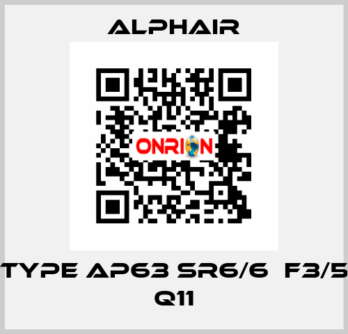 Type AP63 SR6/6  F3/5 Q11 Alphair