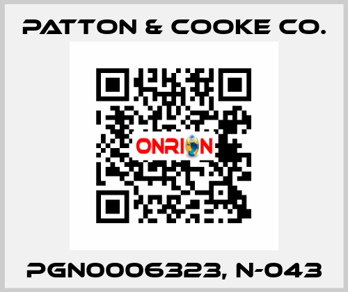 PGN0006323, N-043 Patton & Cooke Co.