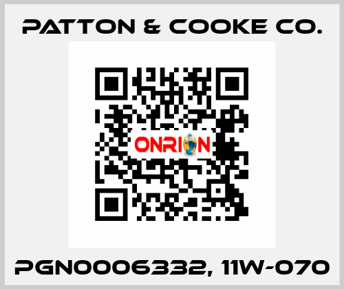 PGN0006332, 11W-070 Patton & Cooke Co.
