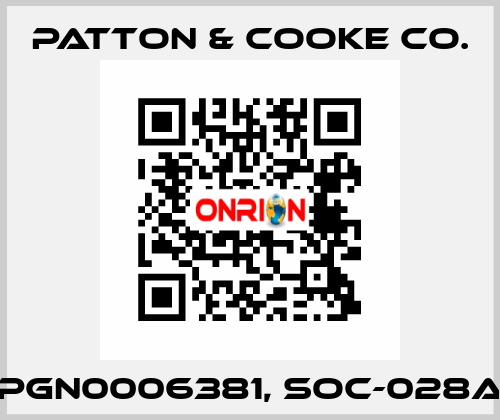 PGN0006381, SOC-028A Patton & Cooke Co.