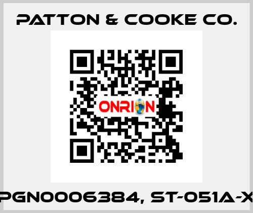 PGN0006384, ST-051A-X Patton & Cooke Co.