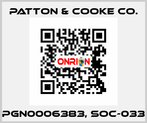 PGN0006383, SOC-033 Patton & Cooke Co.