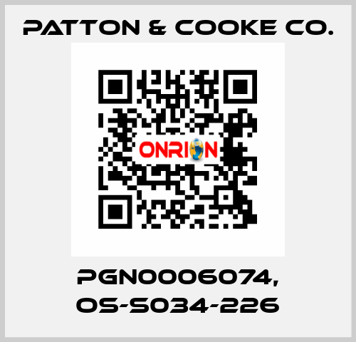 PGN0006074, OS-S034-226 Patton & Cooke Co.
