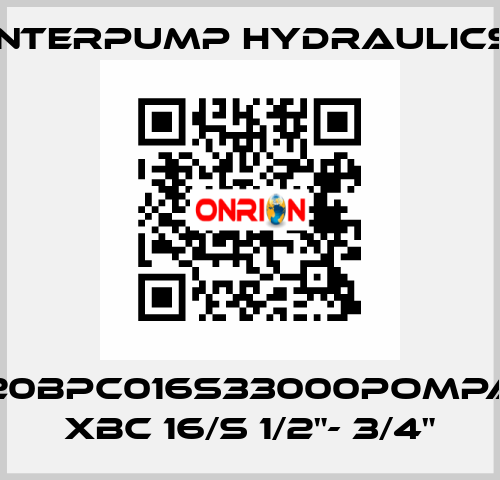 20BPC016S33000POMPA XBC 16/S 1/2"- 3/4" Interpump hydraulics