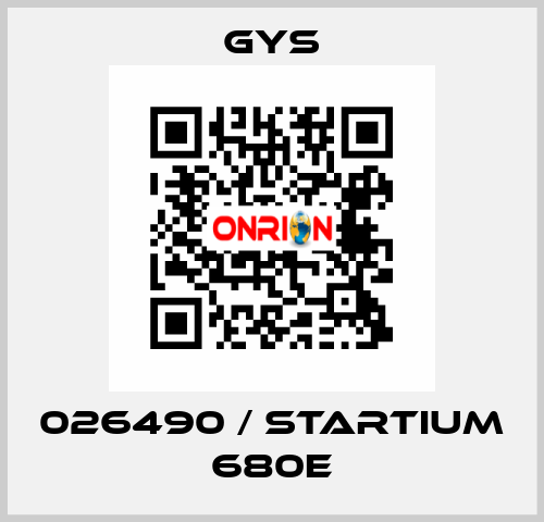 026490 / STARTIUM 680E GYS