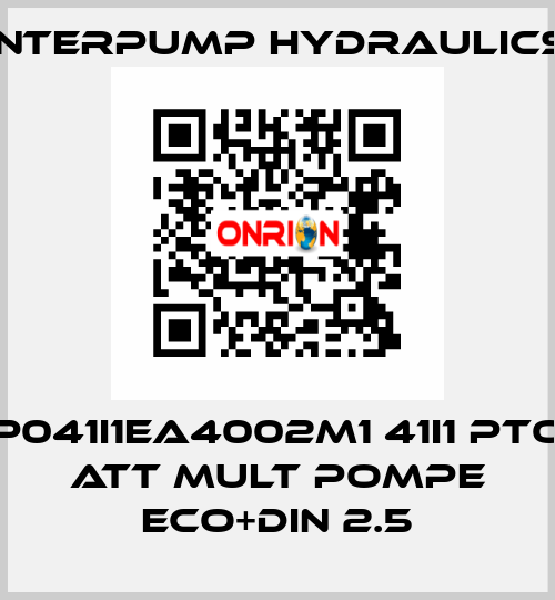 P041I1EA4002M1 41I1 PTO ATT MULT POMPE ECO+DIN 2.5 Interpump hydraulics