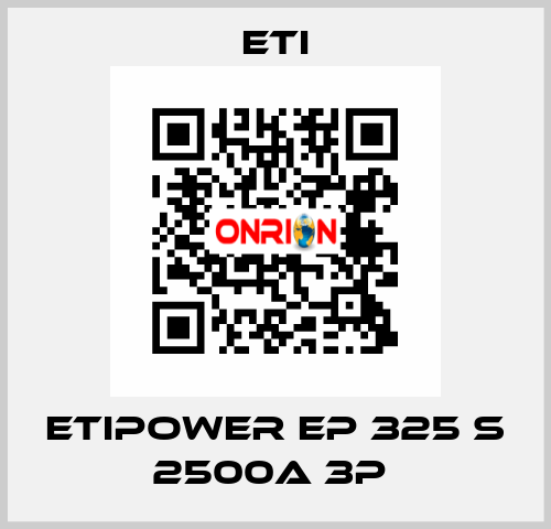 ETIPOWER EP 325 S 2500A 3P  Eti