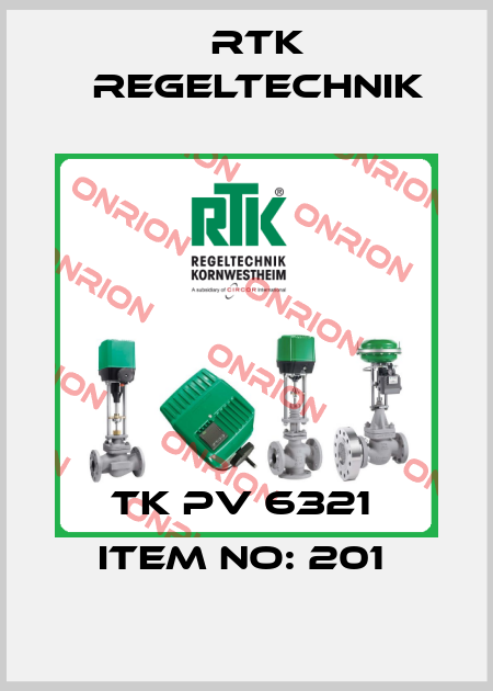 TK PV 6321  Item No: 201  RTK Regeltechnik