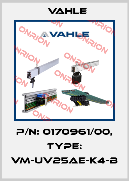 P/n: 0170961/00, Type: VM-UV25AE-K4-B Vahle