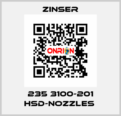 235 3100-201 HSD-nozzles  Zinser
