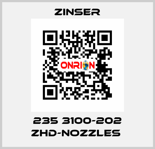235 3100-202 ZHD-nozzles  Zinser