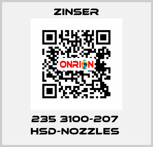 235 3100-207  HSD-nozzles  Zinser