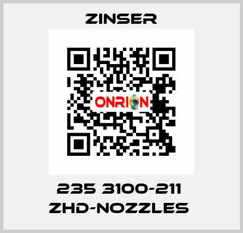 235 3100-211  ZHD-nozzles  Zinser