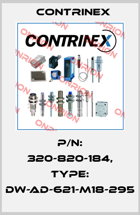 p/n: 320-820-184, Type: DW-AD-621-M18-295 Contrinex