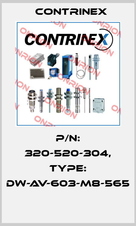 P/N: 320-520-304, Type: DW-AV-603-M8-565  Contrinex