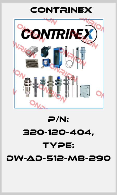 P/N: 320-120-404, Type: DW-AD-512-M8-290  Contrinex