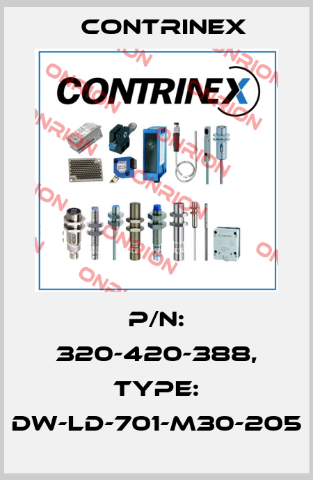 p/n: 320-420-388, Type: DW-LD-701-M30-205 Contrinex