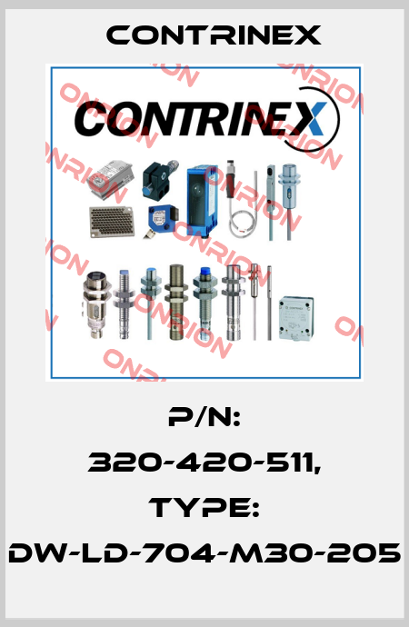 p/n: 320-420-511, Type: DW-LD-704-M30-205 Contrinex