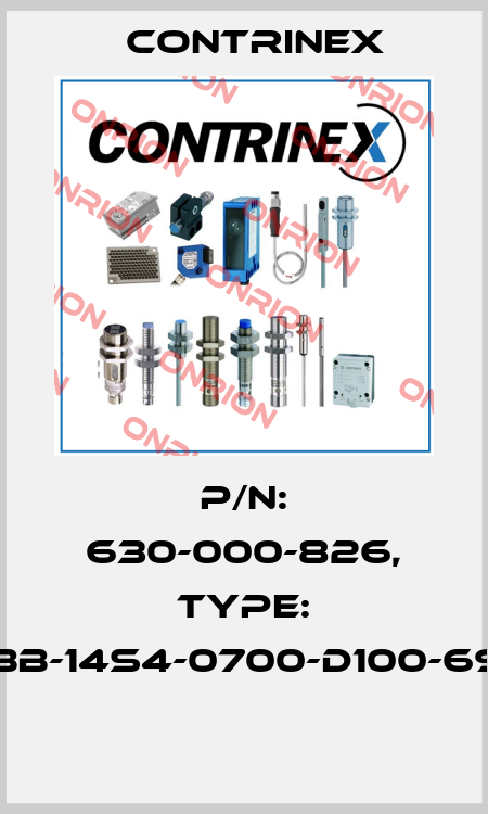 P/N: 630-000-826, Type: YBB-14S4-0700-D100-69K  Contrinex