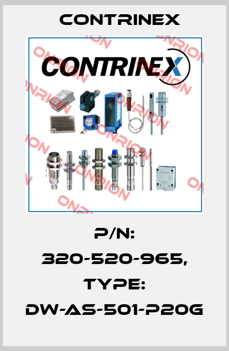 p/n: 320-520-965, Type: DW-AS-501-P20G Contrinex