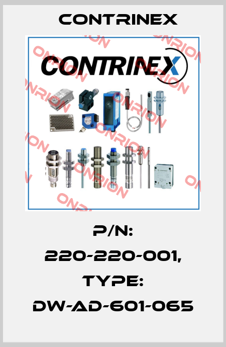 p/n: 220-220-001, Type: DW-AD-601-065 Contrinex