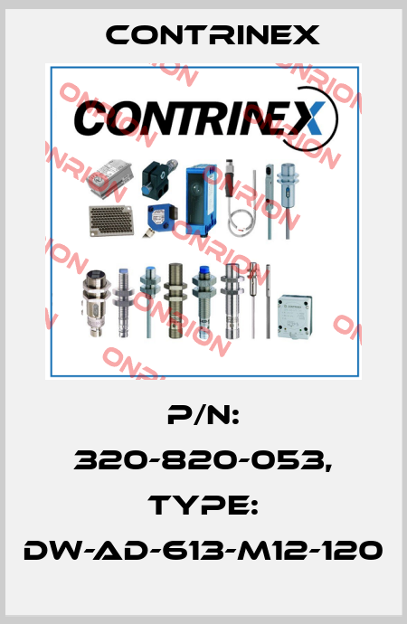 p/n: 320-820-053, Type: DW-AD-613-M12-120 Contrinex