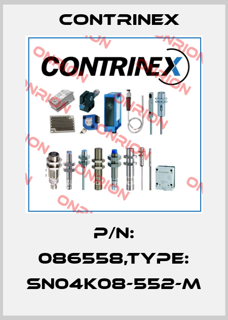 P/N: 086558,Type: SN04K08-552-M Contrinex