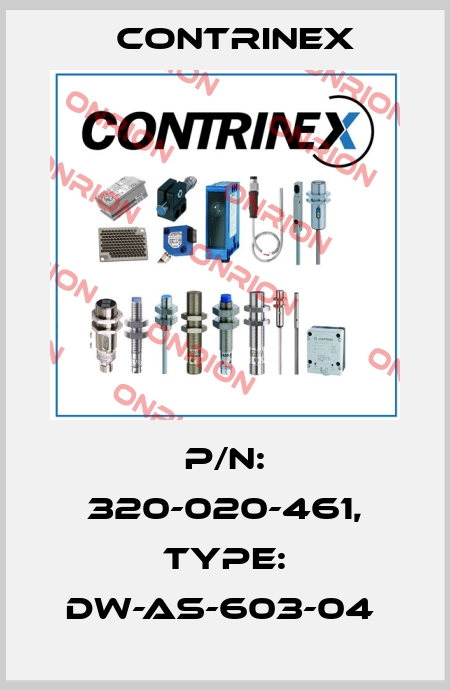 P/N: 320-020-461, Type: DW-AS-603-04  Contrinex