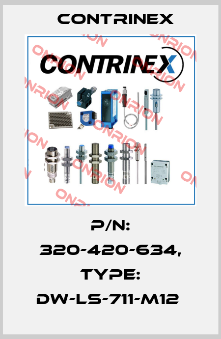 P/N: 320-420-634, Type: DW-LS-711-M12  Contrinex