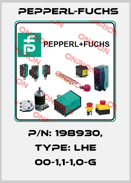 p/n: 198930, Type: LHE 00-1,1-1,0-G Pepperl-Fuchs