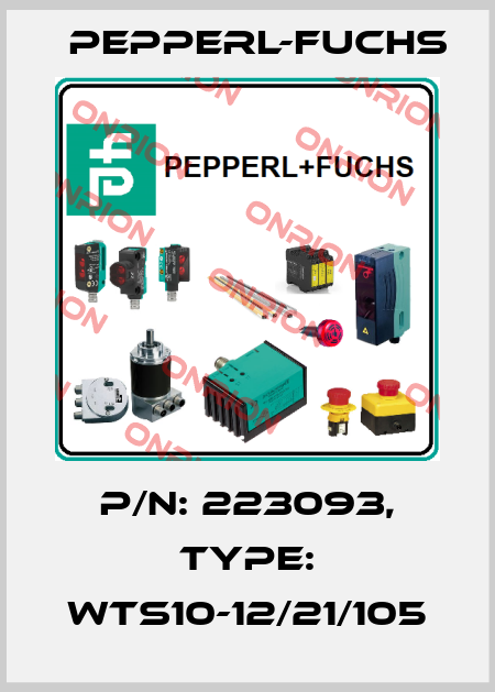 p/n: 223093, Type: WTS10-12/21/105 Pepperl-Fuchs