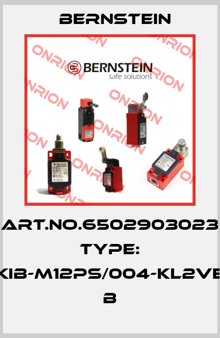 Art.No.6502903023 Type: KIB-M12PS/004-KL2VE          B Bernstein