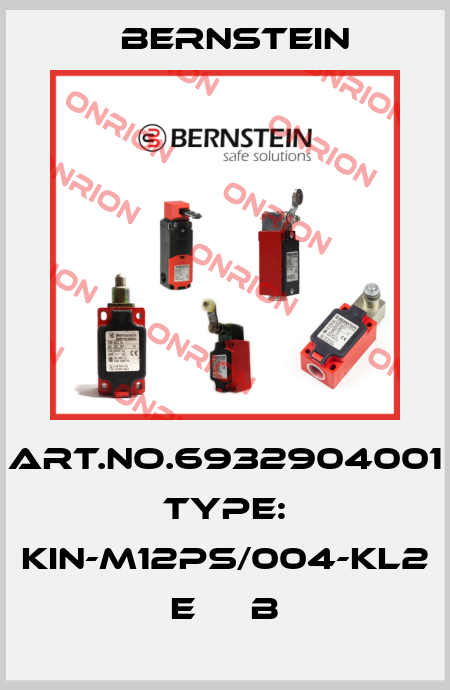 Art.No.6932904001 Type: KIN-M12PS/004-KL2      E     B Bernstein