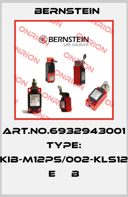 Art.No.6932943001 Type: KIB-M12PS/002-KLS12    E     B Bernstein