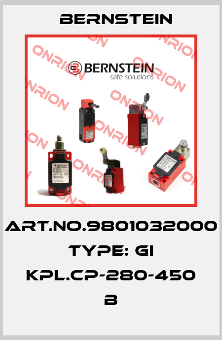 Art.No.9801032000 Type: GI KPL.CP-280-450            B Bernstein