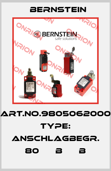 Art.No.9805062000 Type: ANSCHLAGBEGR. 80      B      B Bernstein