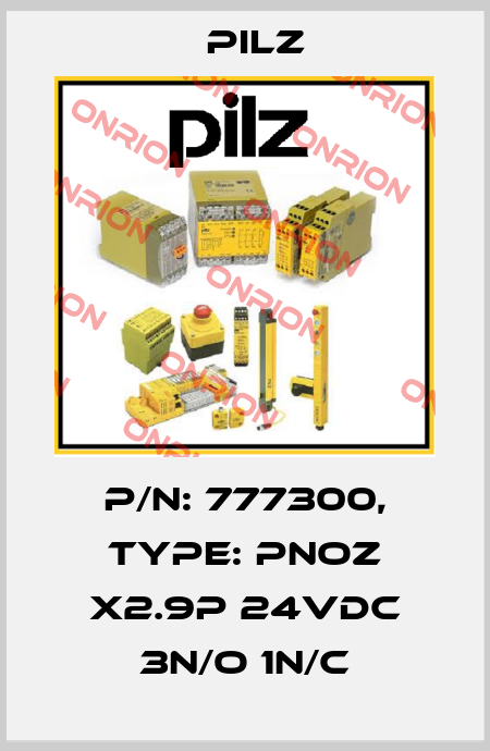 p/n: 777300, Type: PNOZ X2.9P 24VDC 3n/o 1n/c Pilz