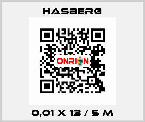 0,01 X 13 / 5 M Hasberg