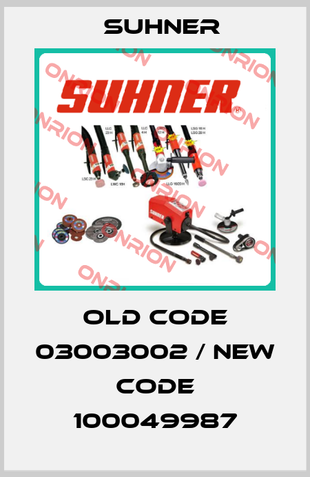 Old code 03003002 / New code 100049987 Suhner