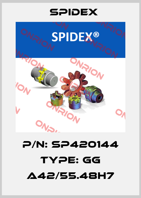 P/N: SP420144 Type: GG A42/55.48H7 Spidex
