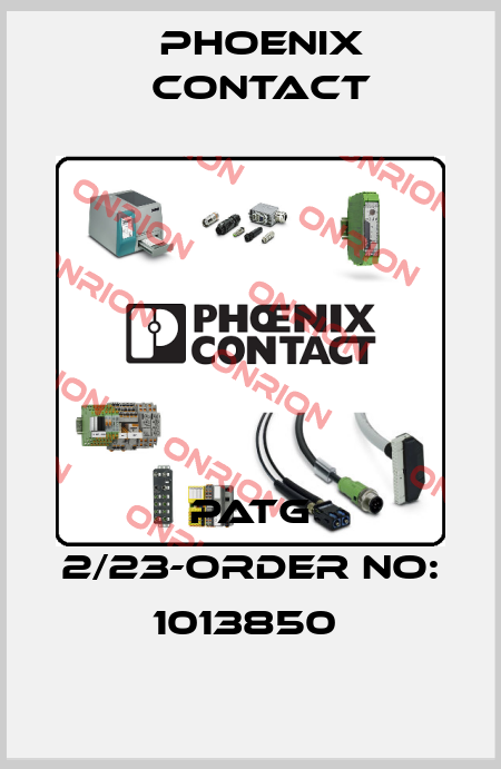 PATG 2/23-ORDER NO: 1013850  Phoenix Contact